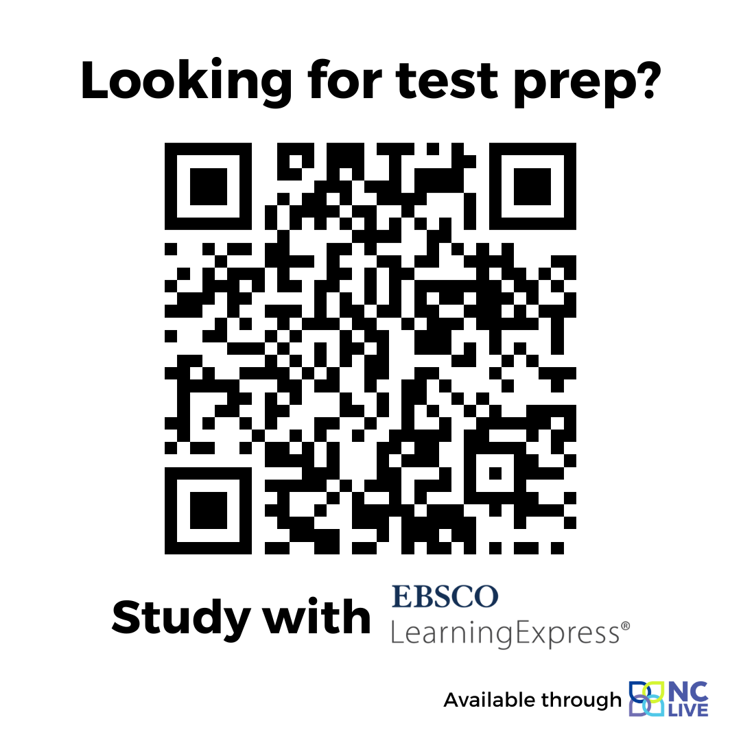 A QR code linking to LearningExpress.