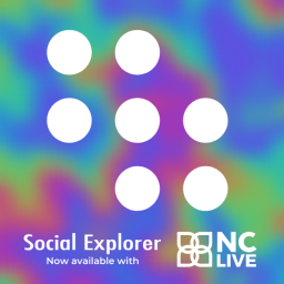 A rainbow heat mat with white Social Explorer and NC LIVE logos on top.