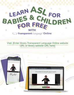 Wavy text reading "Learn ASL for babies and children for free."